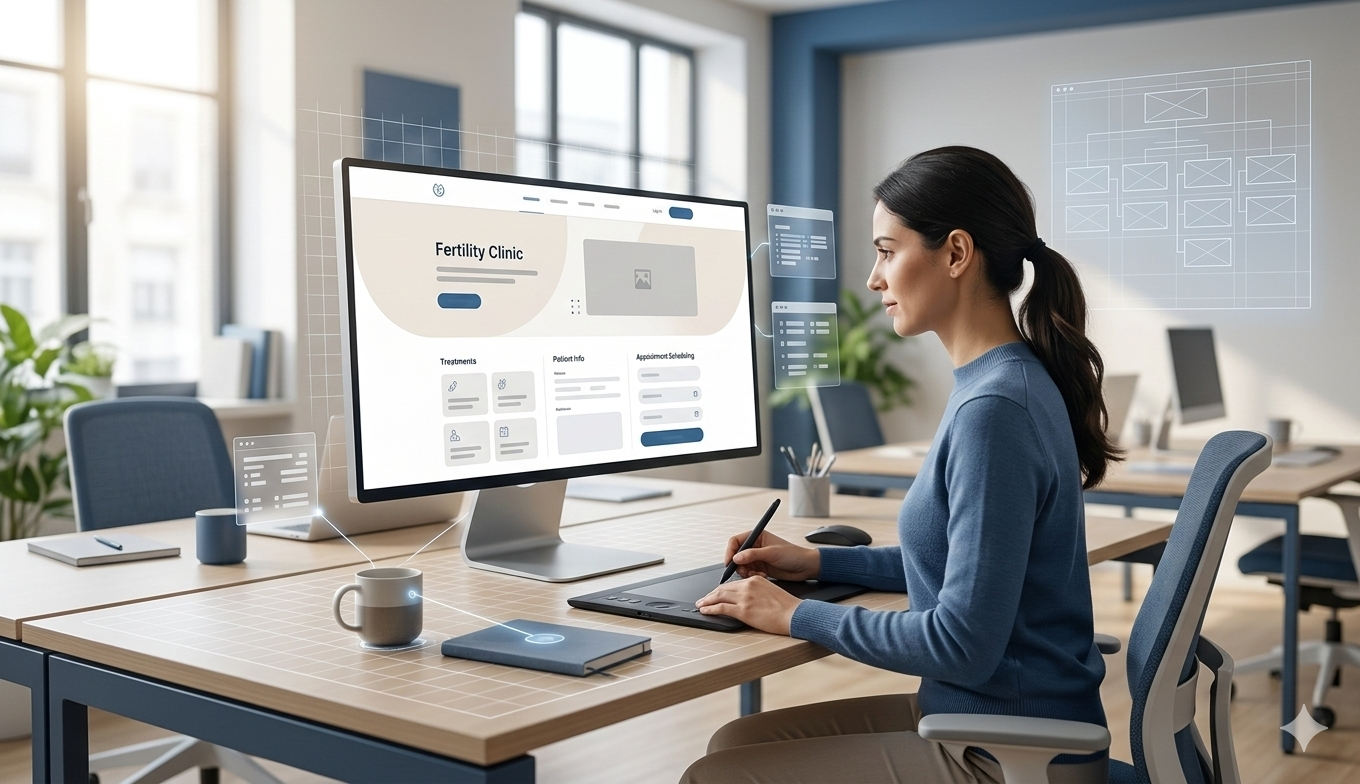 Diseño de sitio web para clínica de fertilidad desarrollado por ConquerBA
